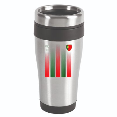 Portugal 7 Soocer Jersey Portugal Football Fan Soccer 16oz Travel Tumbler
