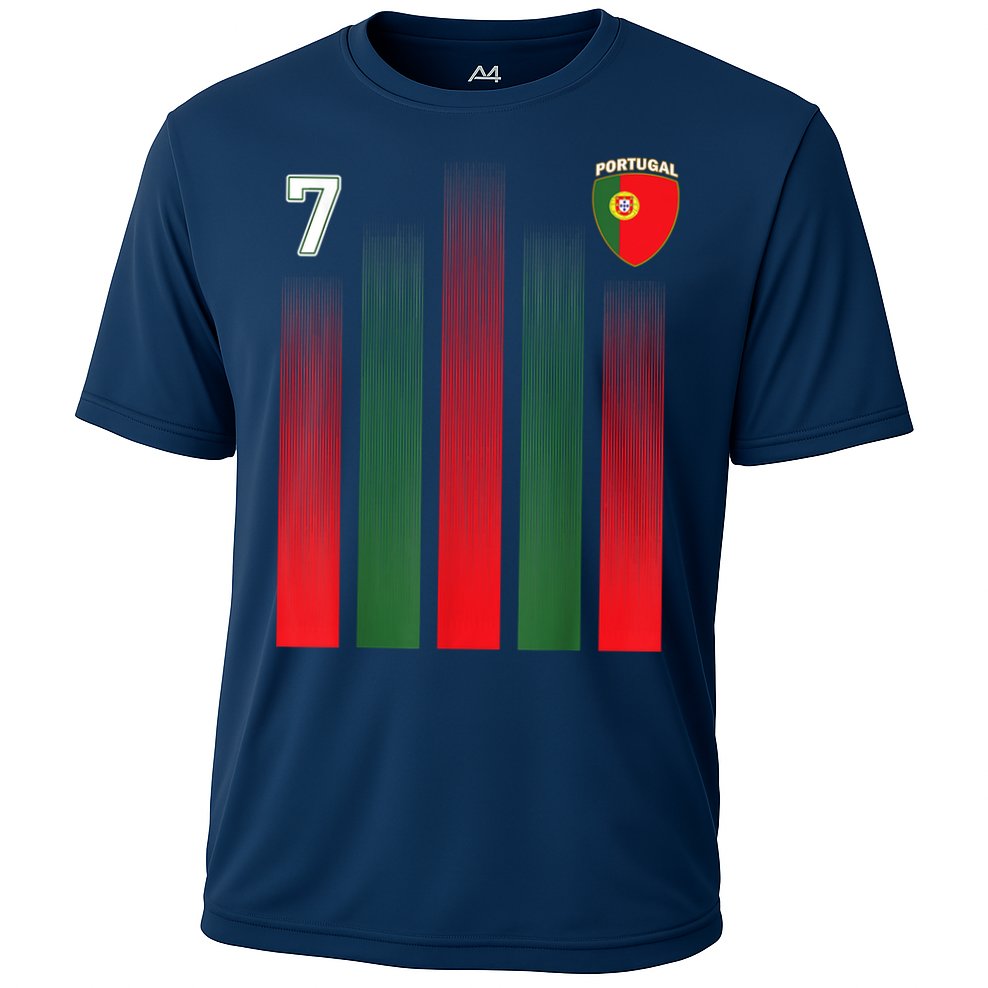 Portugal 7 Soocer Jersey Portugal Football Fan Soccer Cooling Performance Crew T-Shirt