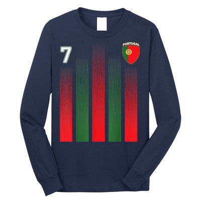 Portugal 7 Soocer Jersey Portugal Football Fan Soccer Long Sleeve Shirt