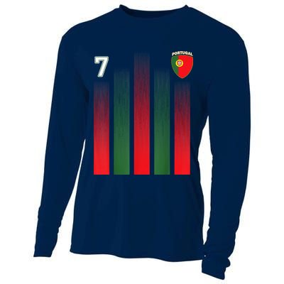 Portugal 7 Soocer Jersey Portugal Football Fan Soccer Cooling Performance Long Sleeve Crew