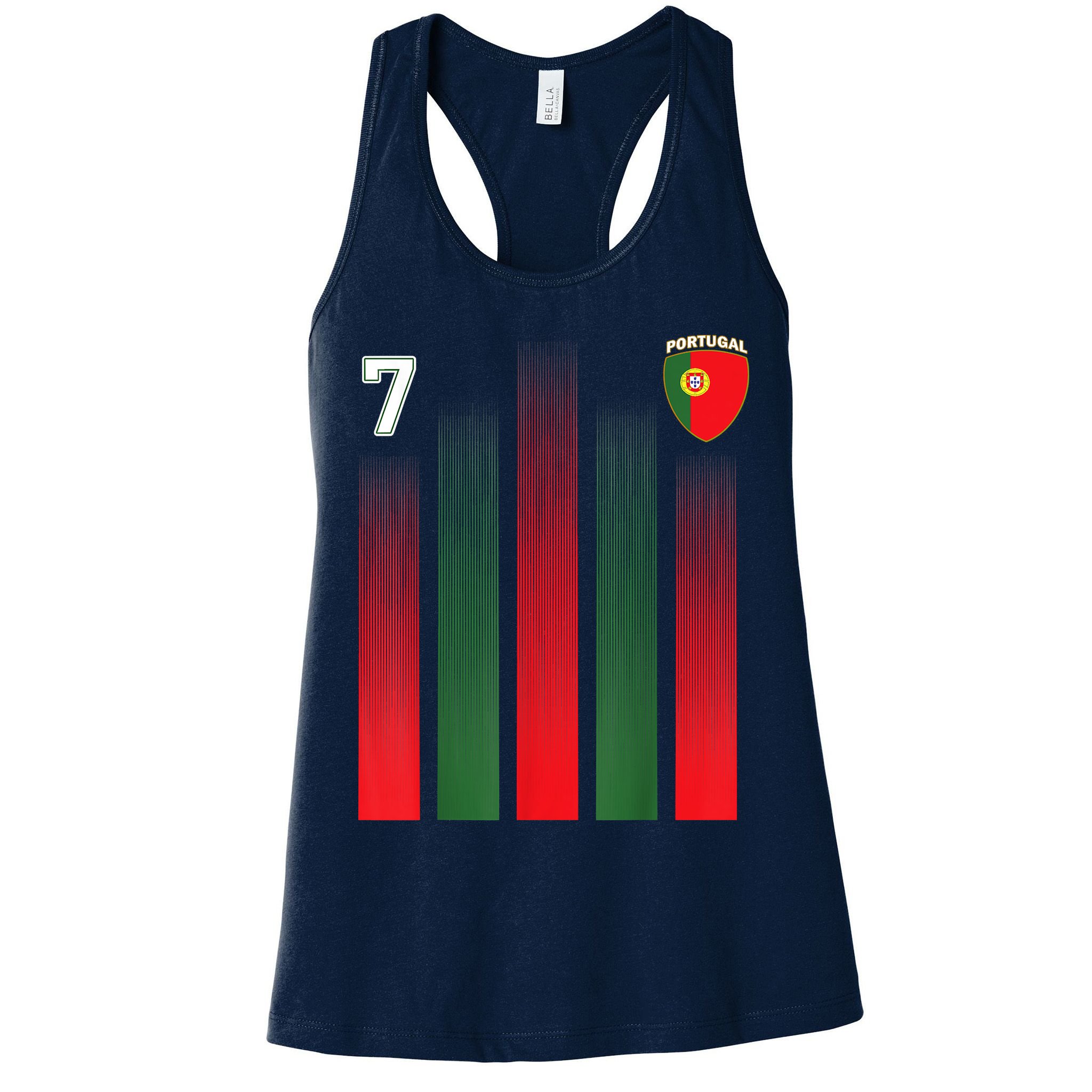 Portugal 7 Soocer Jersey Portugal Football Fan Soccer Womens Tank Top