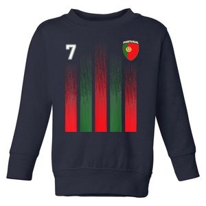 Portugal 7 Soocer Jersey Portugal Football Fan Soccer Toddler Sweatshirt