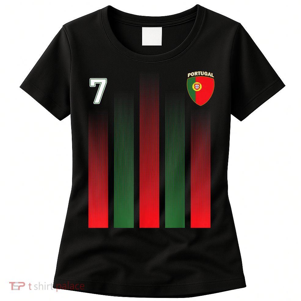 Portugal 7 Soccer Jersey Portugal Football Fan Soccer Womens T-Shirt