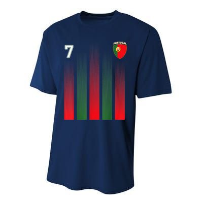 Portugal 7 Soocer Jersey Portugal Football Fan Socce Performance Sprint T-Shirt