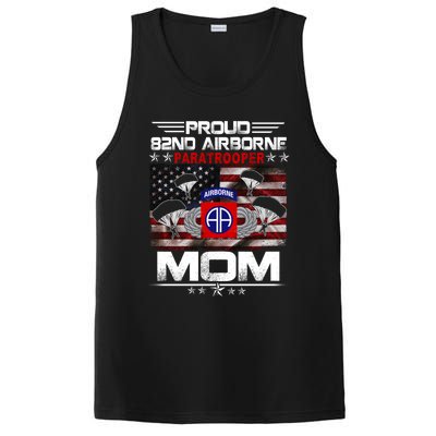 Proud 82nd Airborne Paratrooper Mom Us Flag Meaningful Gift Veteran Mother Funny PosiCharge Competitor Tank