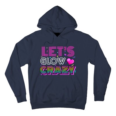 Party 80s Group Team Lets Crazy Retro Colorful Quote Glowing Hoodie