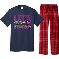 Party 80s Group Team Lets Crazy Retro Colorful Quote Glowing Pajama Set