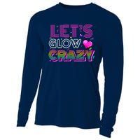 Party 80s Group Team Lets Crazy Retro Colorful Quote Glowing Cooling Performance Long Sleeve Crew