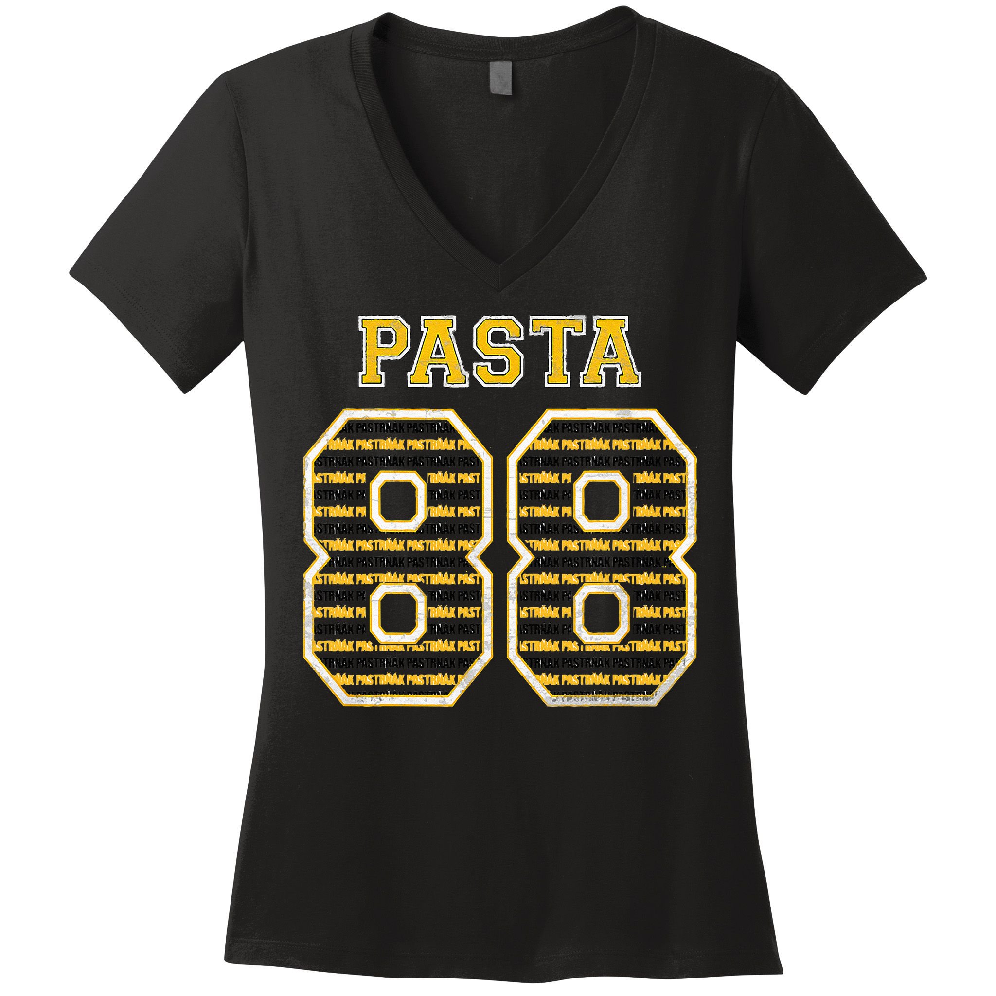 PASTA 88 Pastrnak Boston Professional Ice Hockey Inspired Women's V-Neck T-Shirt