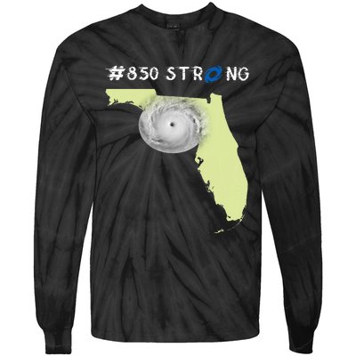 Premium 850 Strong Hurricane Florida Storm Tie-Dye Long Sleeve Shirt