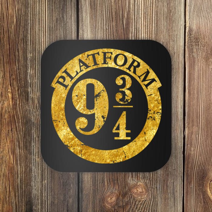 Platform 9 34 Golden Logo Coaster