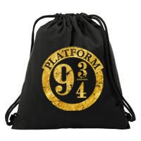 Platform 9 34 Golden Logo Drawstring Bag