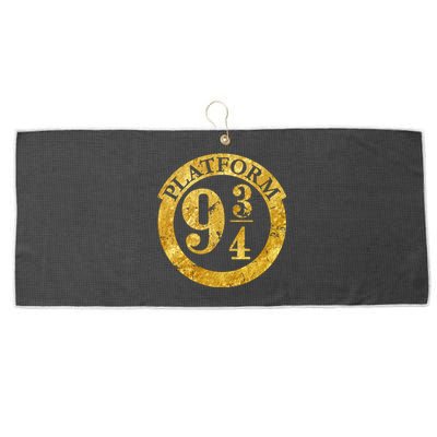 Platform 9 34 Golden Logo Large Microfiber Waffle Golf Towel