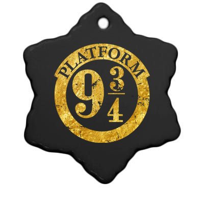 Platform 9 34 Golden Logo Ceramic Star Ornament