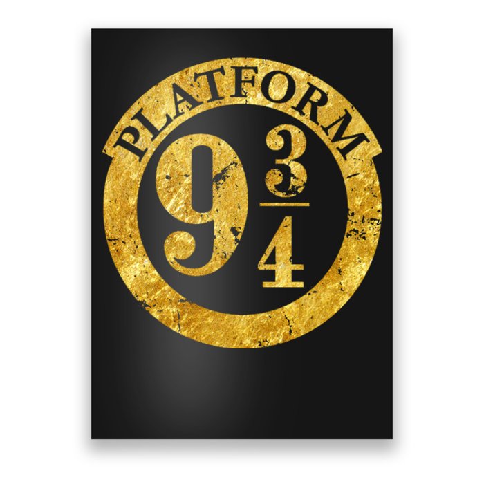 Platform 9 34 Golden Logo Poster