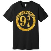 Platform 9 34 Golden Logo Premium T-Shirt