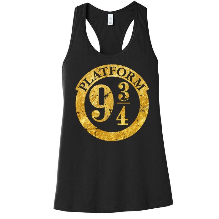 Platform 9 34 Golden Logo Women's Racerback Tank