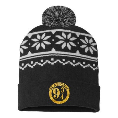 Platform 9 34 Golden Logo USA-Made Snowflake Beanie