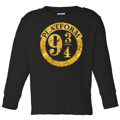 Platform 9 34 Golden Logo Toddler Long Sleeve Shirt