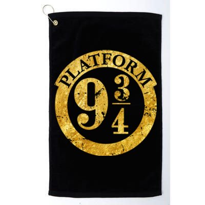 Platform 9 34 Golden Logo Platinum Collection Golf Towel