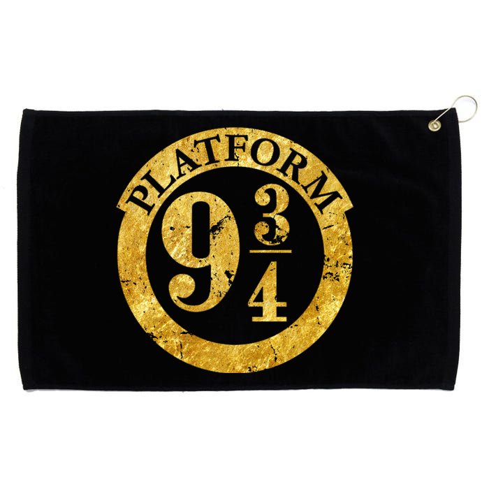 Platform 9 34 Golden Logo Grommeted Golf Towel