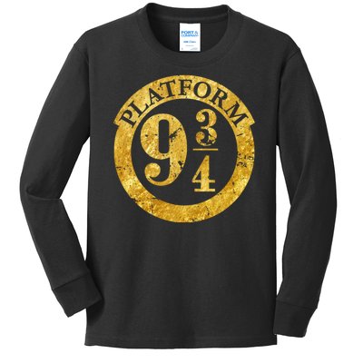 Platform 9 34 Golden Logo Kids Long Sleeve Shirt