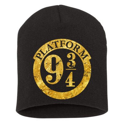 Platform 9 34 Golden Logo Short Acrylic Beanie