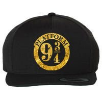 Platform 9 34 Golden Logo Wool Snapback Cap