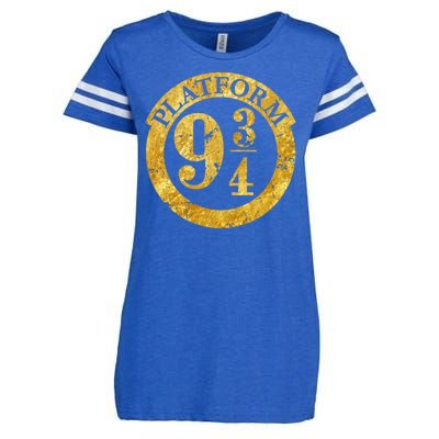 Platform 9 34 Golden Logo Enza Ladies Jersey Football T-Shirt