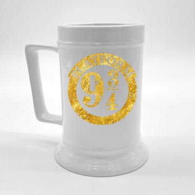 Platform 9 34 Golden Logo Beer Stein