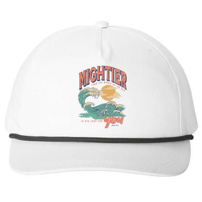 Psalm 93 4 Mightier Than The Waves Of The Sea Is His Love For You Snapback Five-Panel Rope Hat