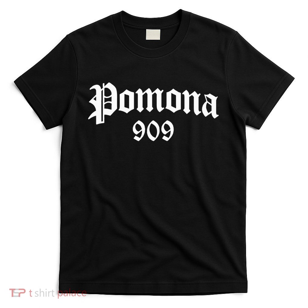 Pomona 909 Area Code Og Chicano Pride Mexican Tattoo Biker T-Shirt