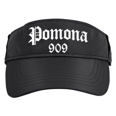 Pomona 909 Area Code Og Chicano Pride Mexican Tattoo Biker Adult Drive Performance Visor