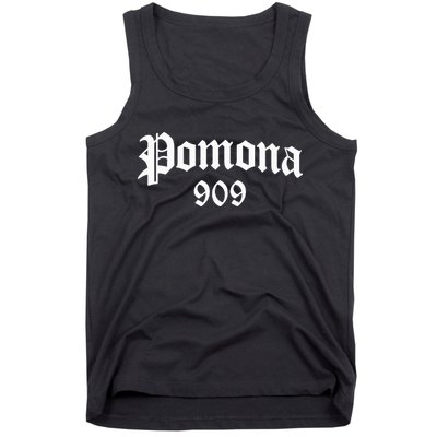 Pomona 909 Area Code Og Chicano Pride Mexican Tattoo Biker Tank Top