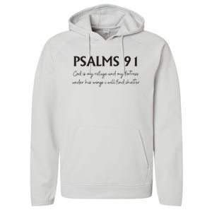 Psalms 91 Bible Verse Performance Fleece Hoodie