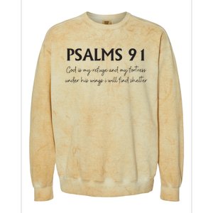 Psalms 91 Bible Verse Colorblast Crewneck Sweatshirt