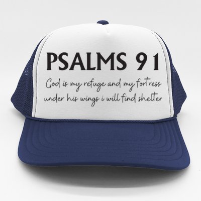 Psalms 91 Bible Verse Trucker Hat