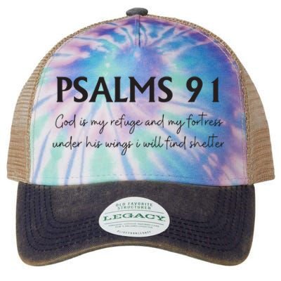 Psalms 91 Bible Verse Legacy Tie Dye Trucker Hat