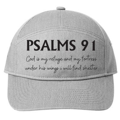 Psalms 91 Bible Verse 7-Panel Snapback Hat