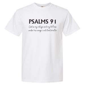 Psalms 91 Bible Verse Garment-Dyed Heavyweight T-Shirt