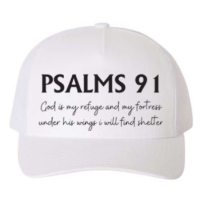 Psalms 91 Bible Verse Yupoong Adult 5-Panel Trucker Hat