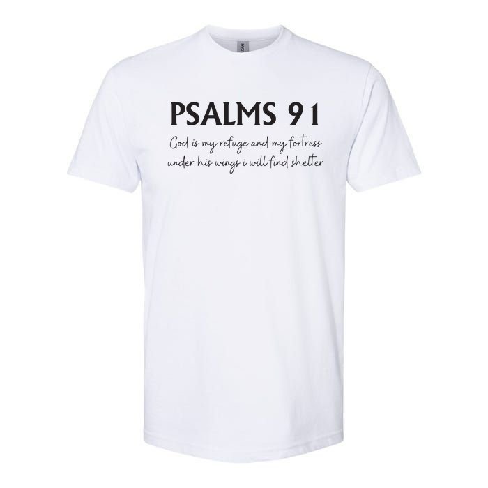 Psalms 91 Bible Verse Softstyle CVC T-Shirt