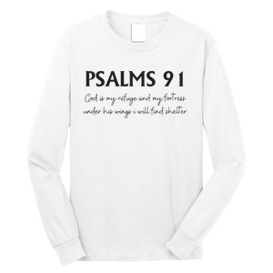 Psalms 91 Bible Verse Long Sleeve Shirt