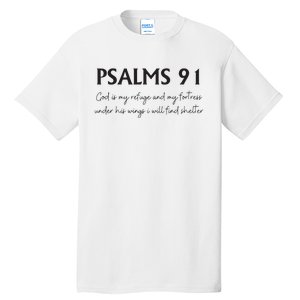 Psalms 91 Bible Verse Tall T-Shirt