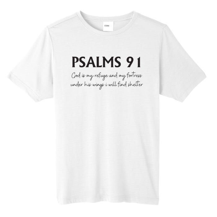 Psalms 91 Bible Verse Tall Fusion ChromaSoft Performance T-Shirt