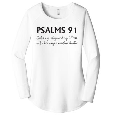 Psalms 91 Bible Verse Women's Perfect Tri Tunic Long Sleeve Shirt