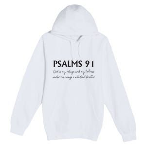 Psalms 91 Bible Verse Premium Pullover Hoodie