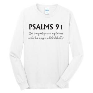 Psalms 91 Bible Verse Tall Long Sleeve T-Shirt