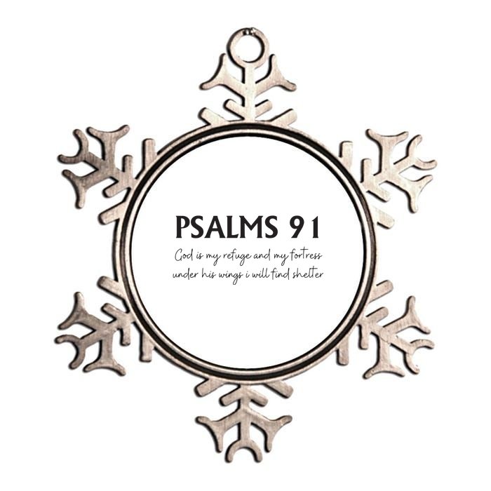 Psalms 91 Bible Verse Metallic Star Ornament