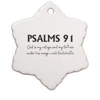 Psalms 91 Bible Verse Ceramic Star Ornament